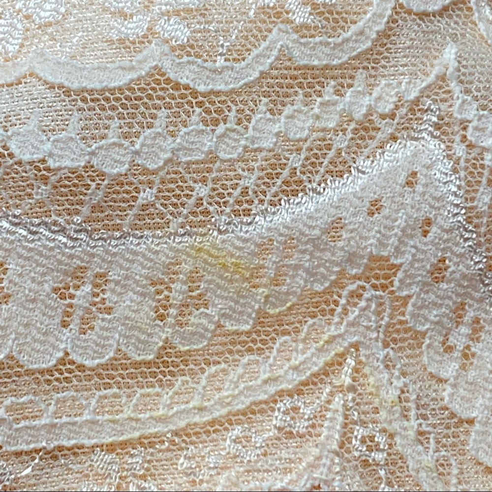 Vintage Carriage Court Cream Blush Satin Slip 32 - Picture 11 of 15